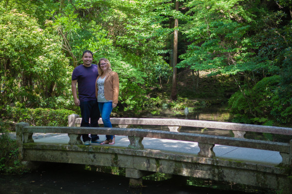 On the bridge at Honen-in