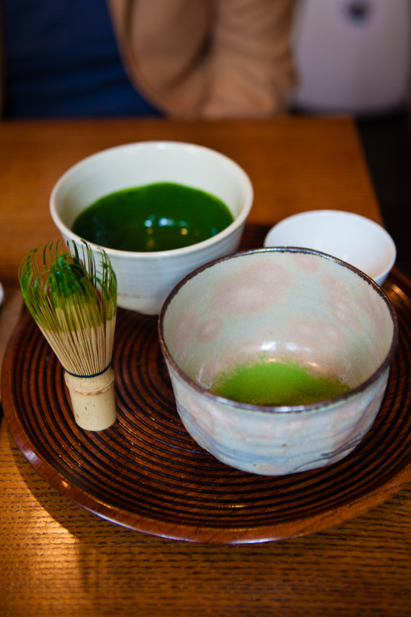 Matcha preparation at Ippodo Tea Co.