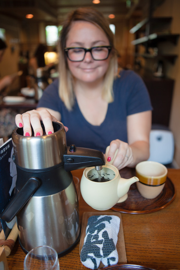 Genmaicha preparation at Ippodo Tea Co.