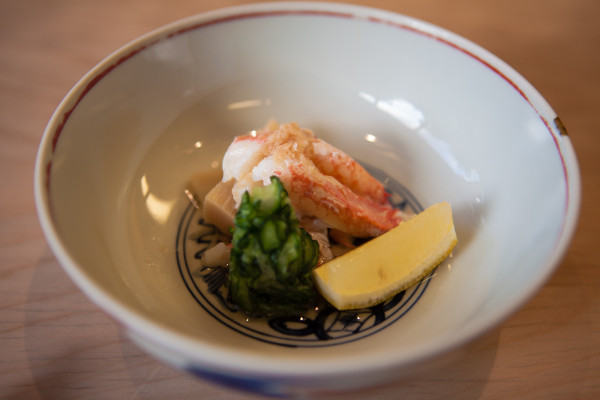 Fresh local crab in a vinegar broth