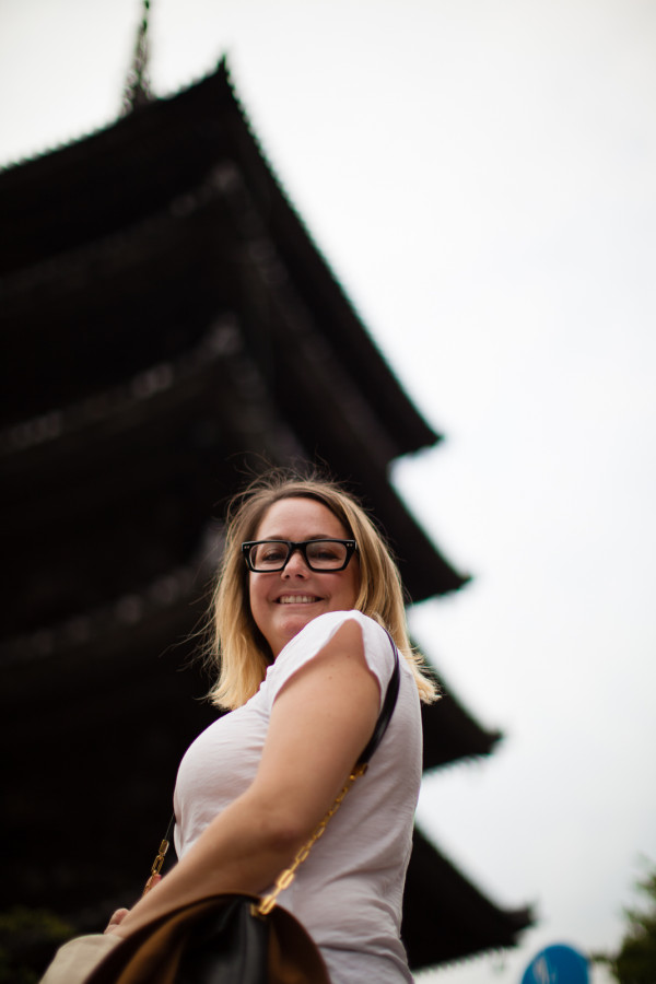 Enjoying a small neighborhood temple